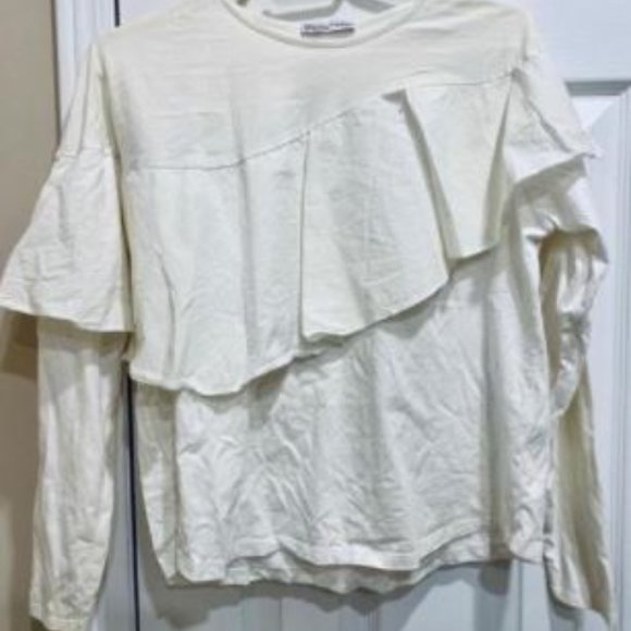 Zara cross ruffle shirt - Picture 2 of 2